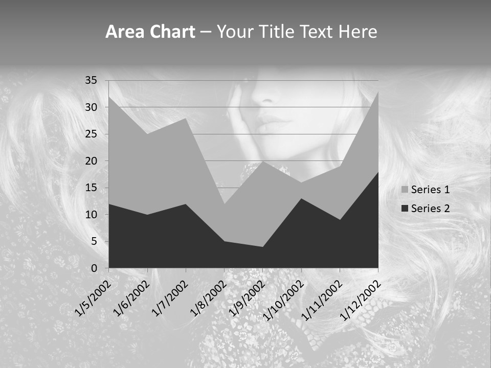 A Beautiful Blond Woman With Long Hair Powerpoint Template PowerPoint Template