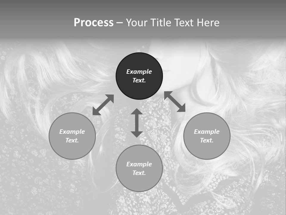 A Beautiful Blond Woman With Long Hair Powerpoint Template PowerPoint Template