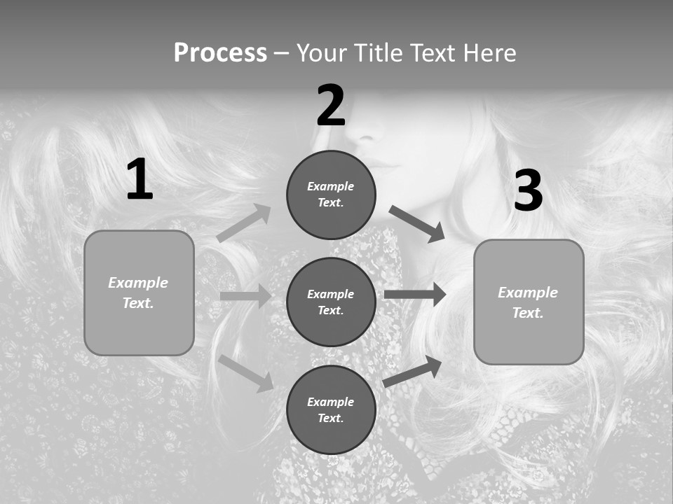 A Beautiful Blond Woman With Long Hair Powerpoint Template PowerPoint Template