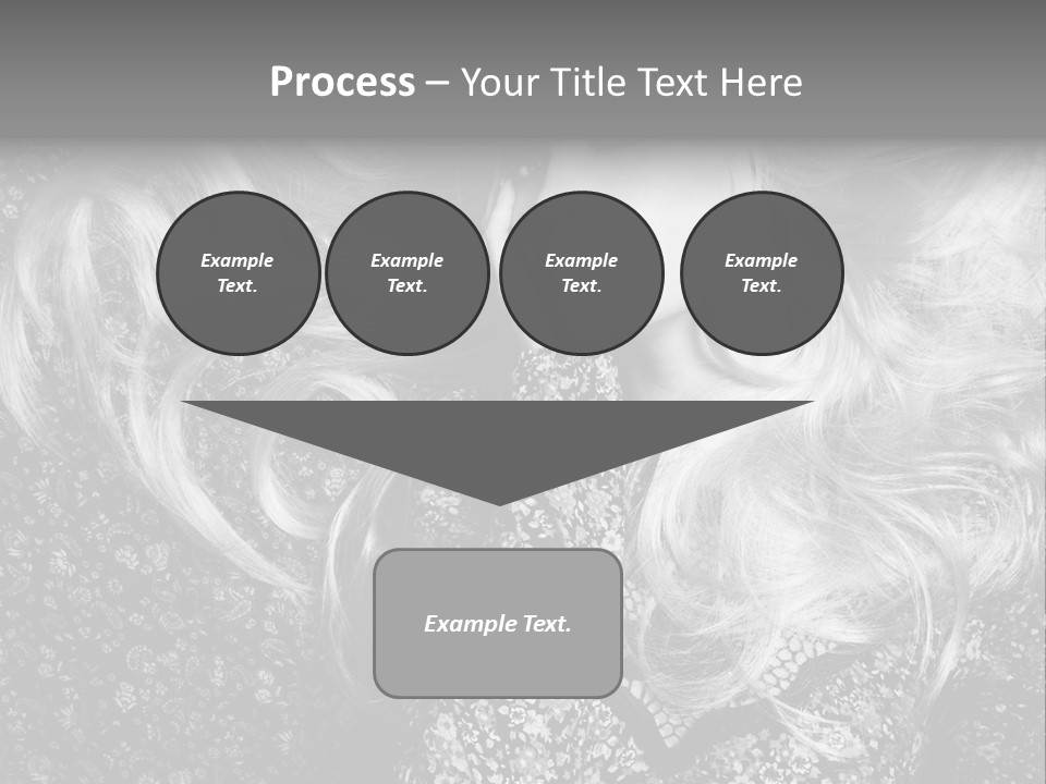 A Beautiful Blond Woman With Long Hair Powerpoint Template PowerPoint Template