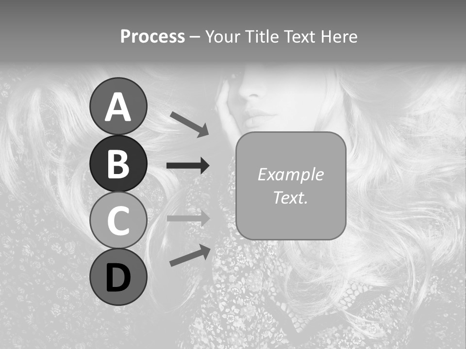 A Beautiful Blond Woman With Long Hair Powerpoint Template PowerPoint Template