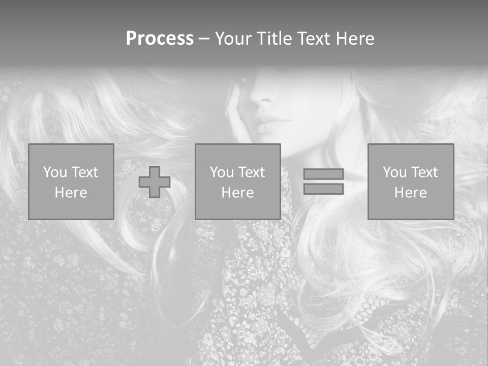 A Beautiful Blond Woman With Long Hair Powerpoint Template PowerPoint Template