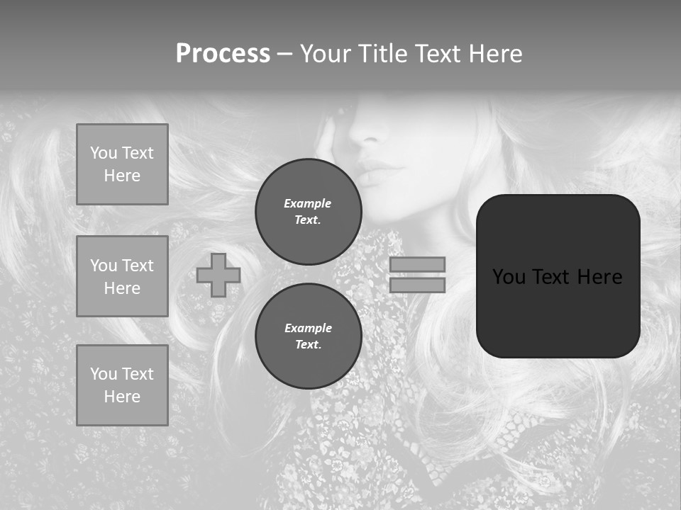 A Beautiful Blond Woman With Long Hair Powerpoint Template PowerPoint Template