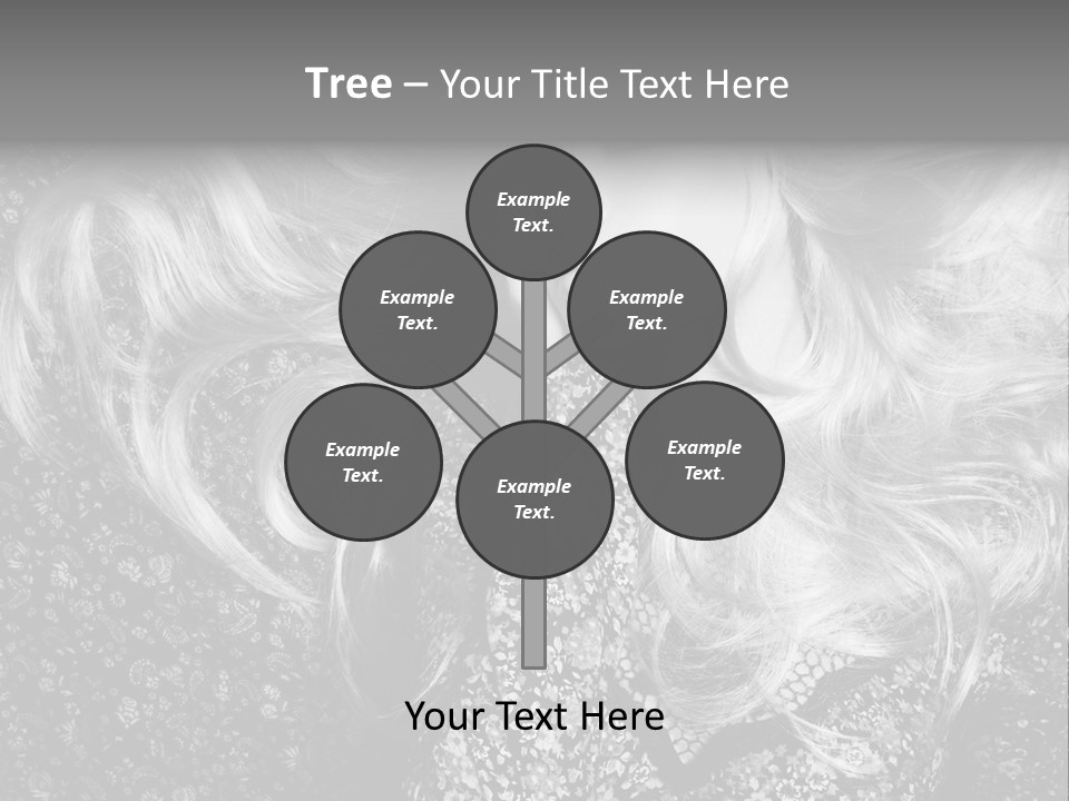 A Beautiful Blond Woman With Long Hair Powerpoint Template PowerPoint Template