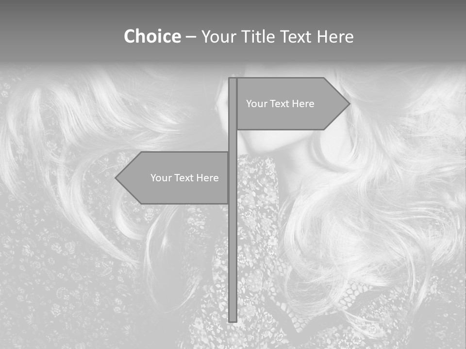 A Beautiful Blond Woman With Long Hair Powerpoint Template PowerPoint Template