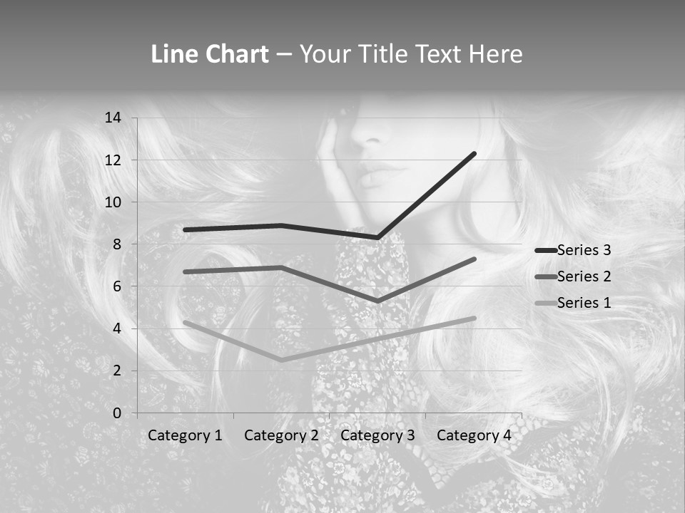 A Beautiful Blond Woman With Long Hair Powerpoint Template PowerPoint Template