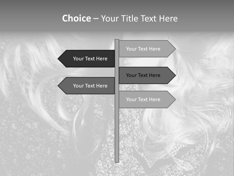 A Beautiful Blond Woman With Long Hair Powerpoint Template PowerPoint Template