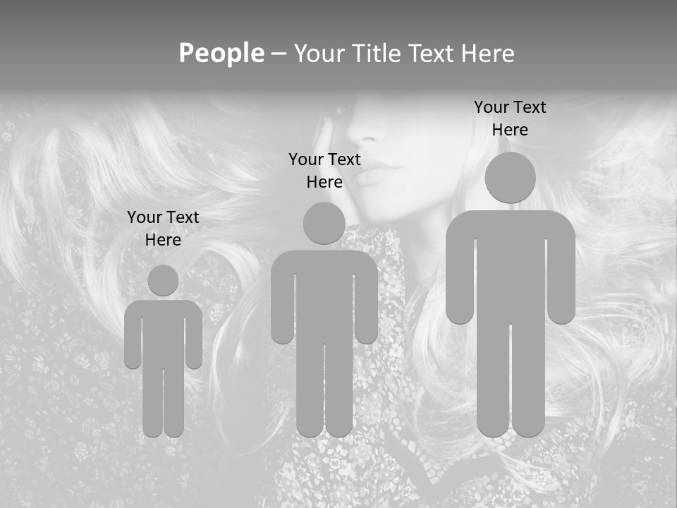 A Beautiful Blond Woman With Long Hair Powerpoint Template PowerPoint Template