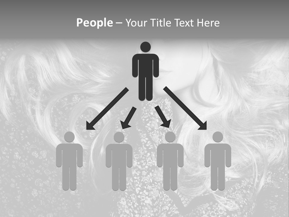 A Beautiful Blond Woman With Long Hair Powerpoint Template PowerPoint Template