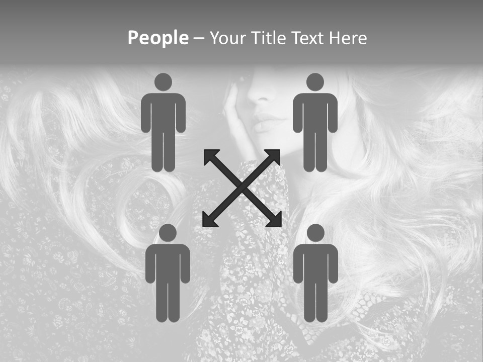 A Beautiful Blond Woman With Long Hair Powerpoint Template PowerPoint Template