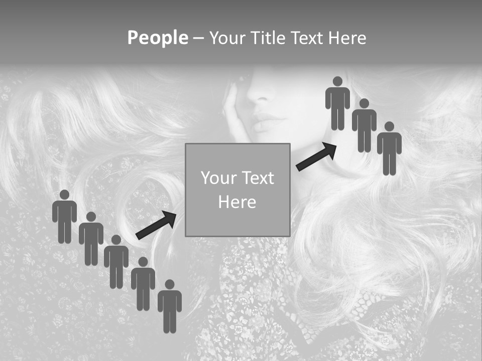 A Beautiful Blond Woman With Long Hair Powerpoint Template PowerPoint Template