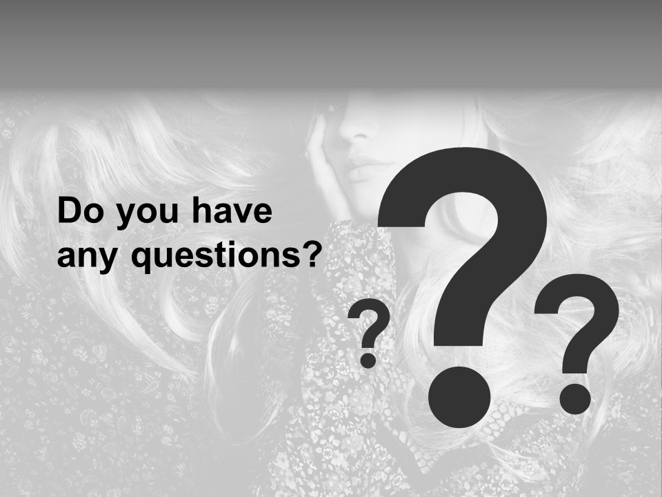 A Beautiful Blond Woman With Long Hair Powerpoint Template PowerPoint Template