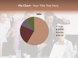 A Group Of Business People Giving Thumbs Up PowerPoint Template