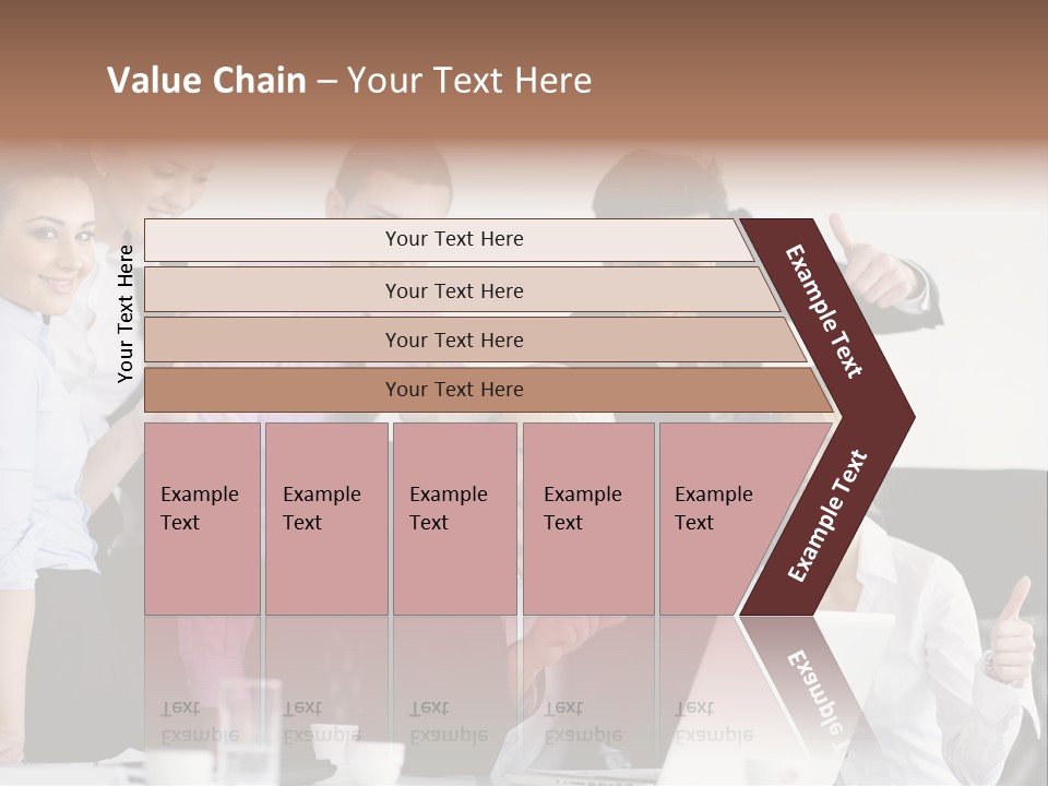 A Group Of Business People Giving Thumbs Up PowerPoint Template