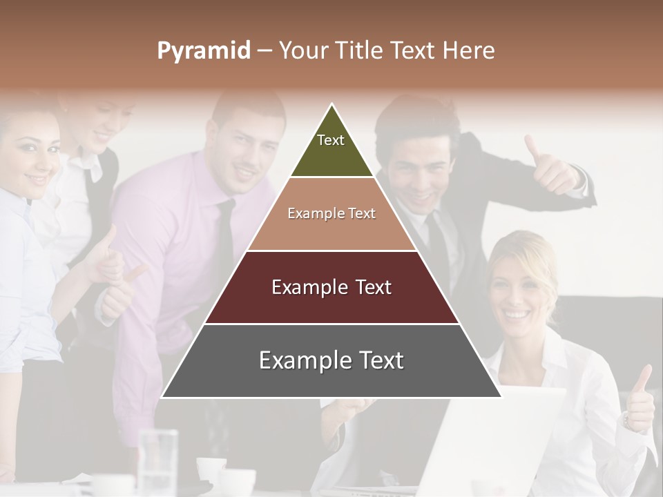 A Group Of Business People Giving Thumbs Up PowerPoint Template