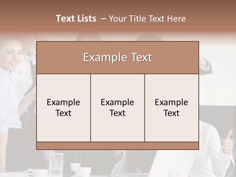 A Group Of Business People Giving Thumbs Up PowerPoint Template