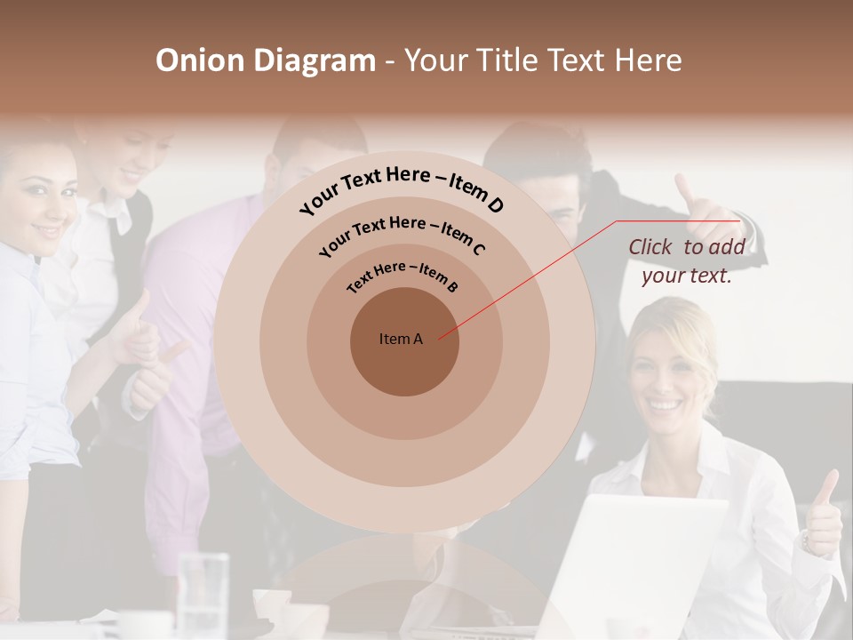 A Group Of Business People Giving Thumbs Up PowerPoint Template