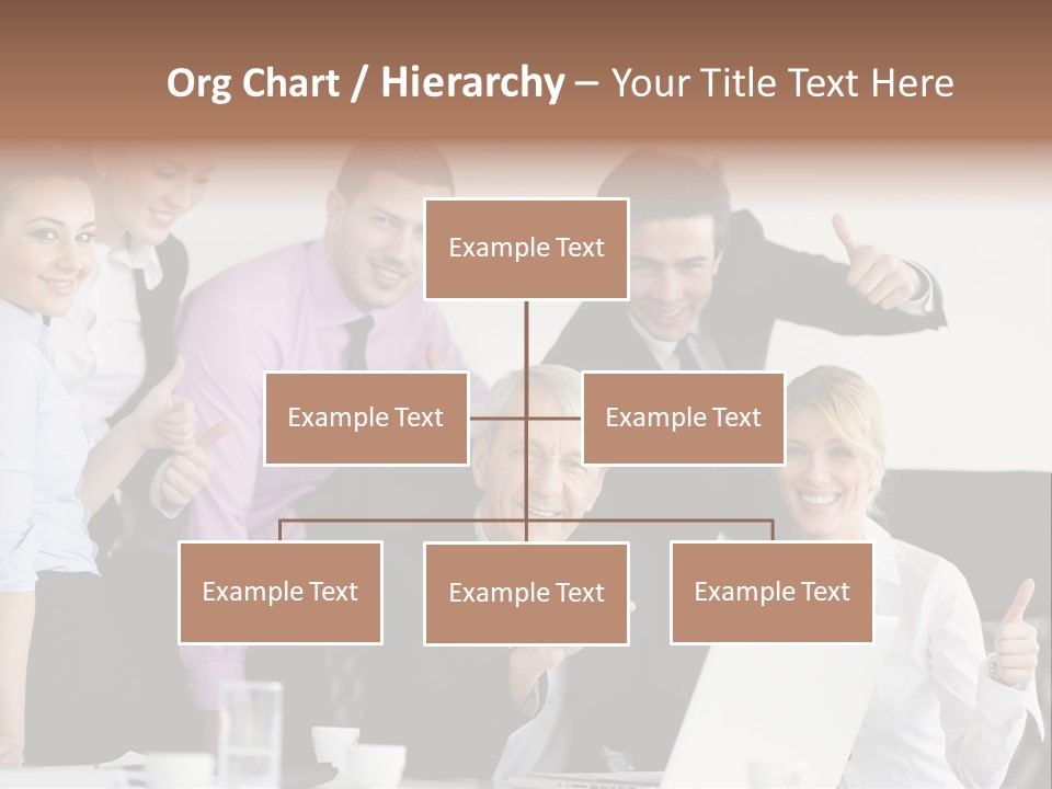 A Group Of Business People Giving Thumbs Up PowerPoint Template