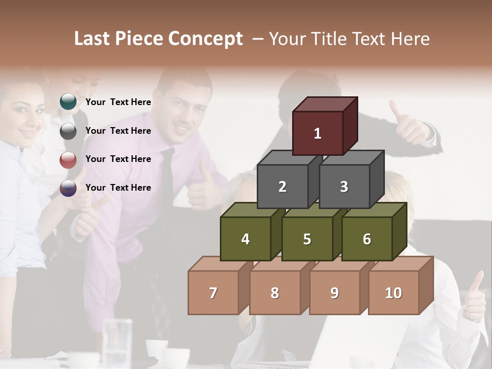 A Group Of Business People Giving Thumbs Up PowerPoint Template