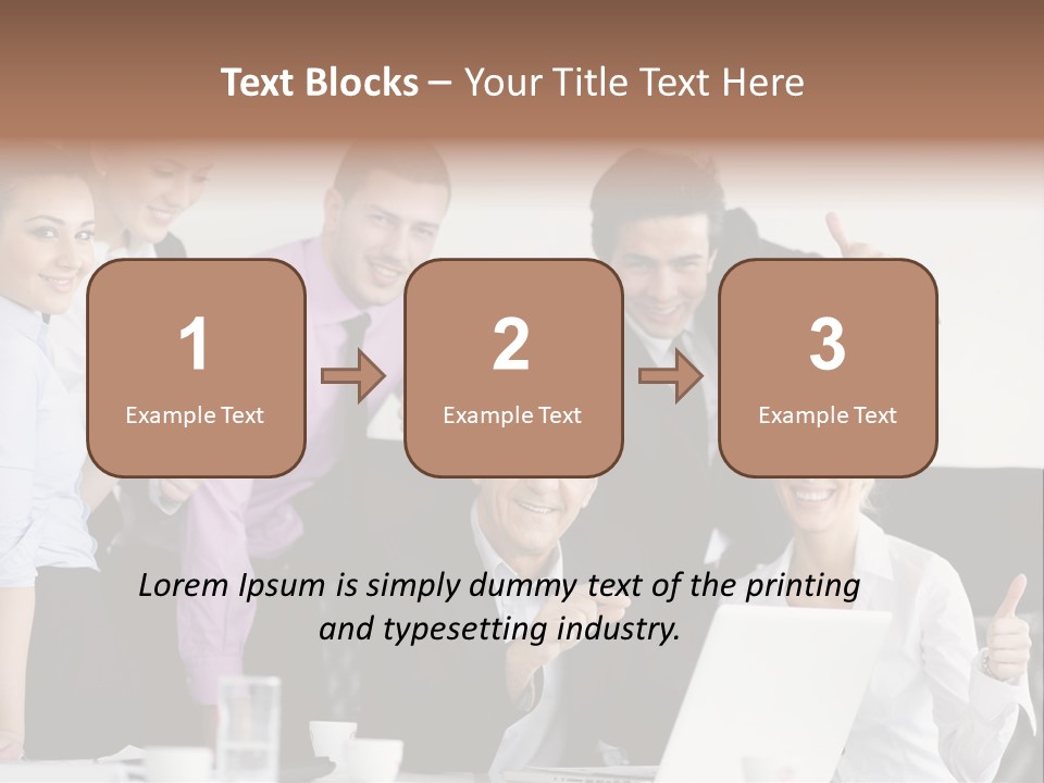 A Group Of Business People Giving Thumbs Up PowerPoint Template