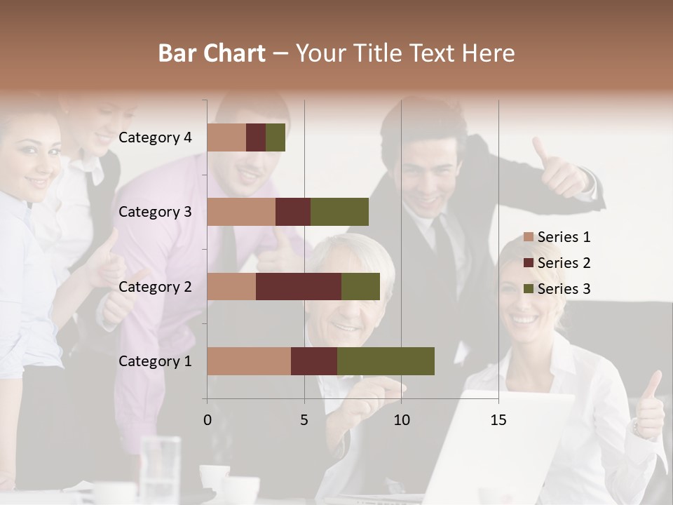A Group Of Business People Giving Thumbs Up PowerPoint Template