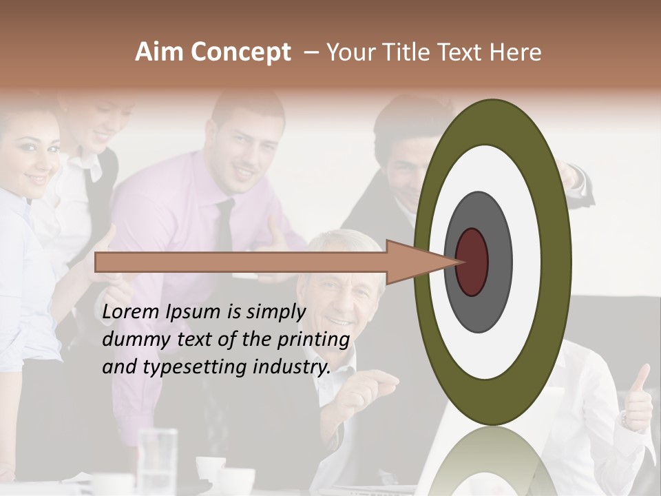 A Group Of Business People Giving Thumbs Up PowerPoint Template