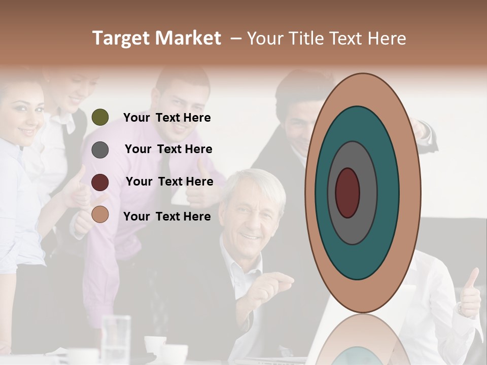 A Group Of Business People Giving Thumbs Up PowerPoint Template