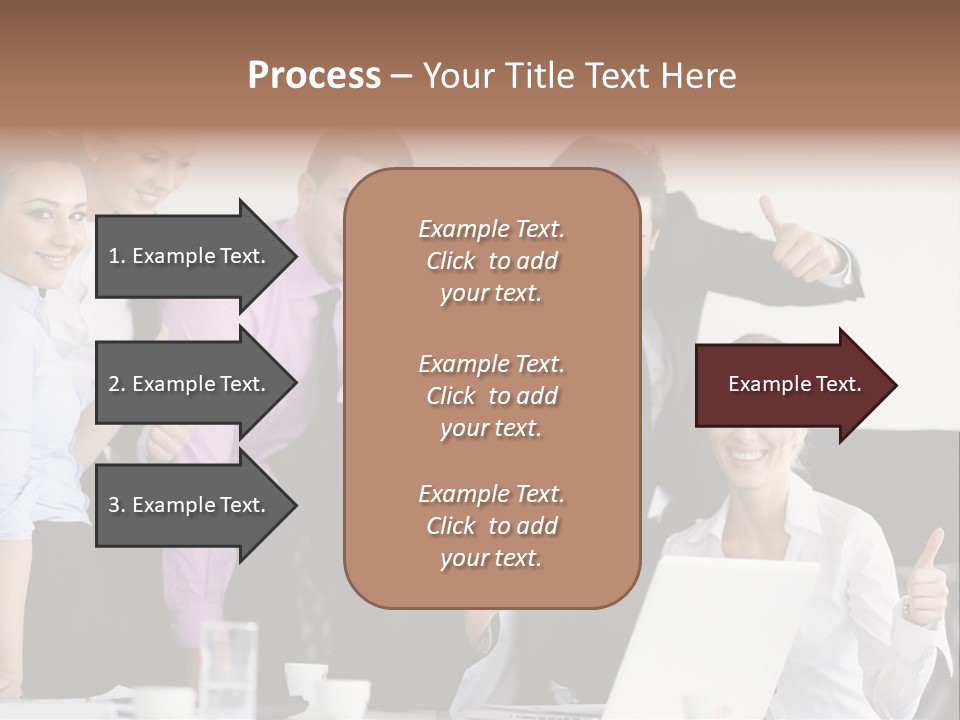 A Group Of Business People Giving Thumbs Up PowerPoint Template