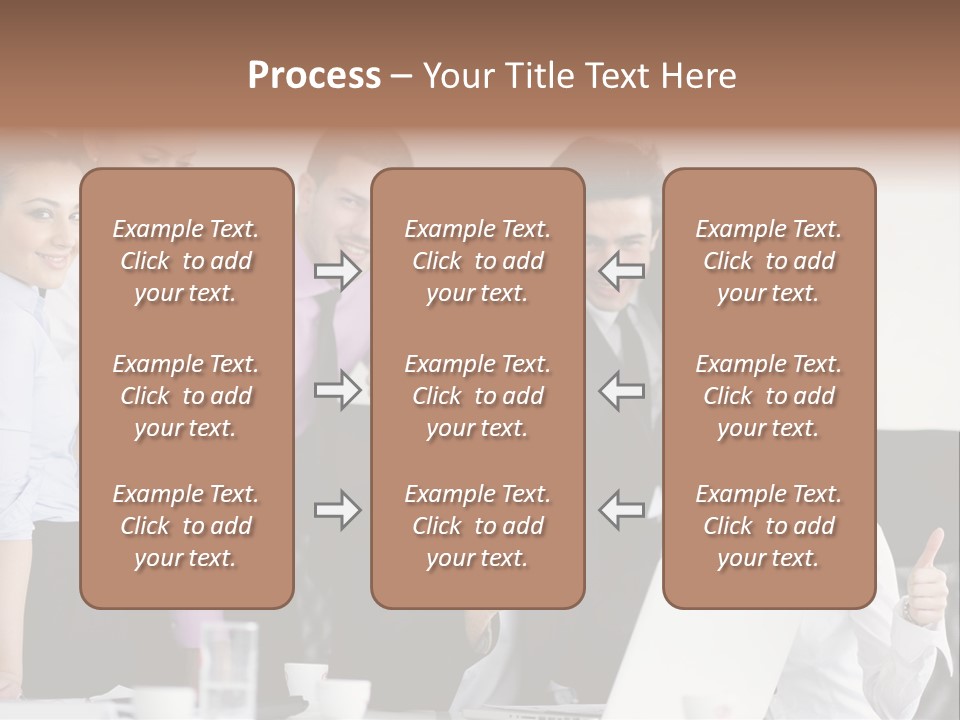 A Group Of Business People Giving Thumbs Up PowerPoint Template