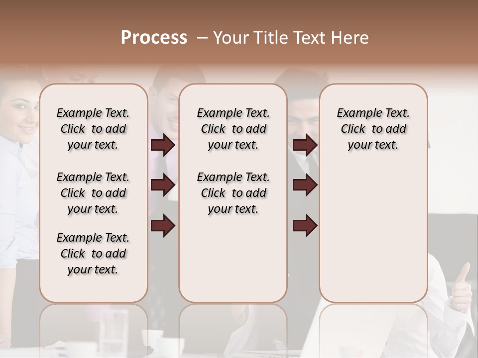 A Group Of Business People Giving Thumbs Up PowerPoint Template