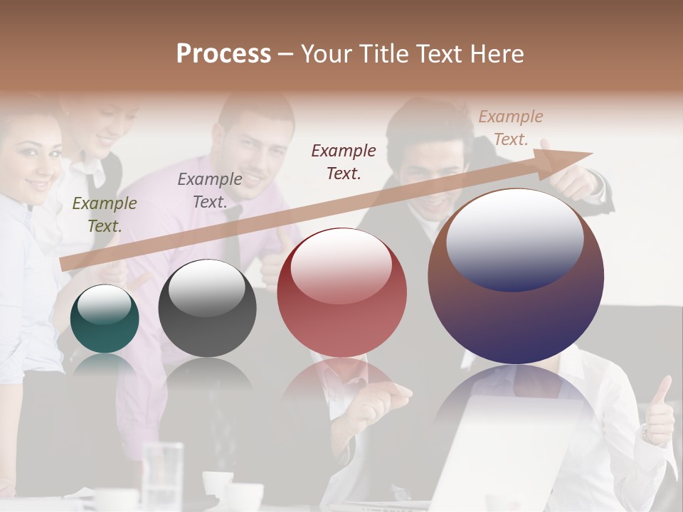 A Group Of Business People Giving Thumbs Up PowerPoint Template