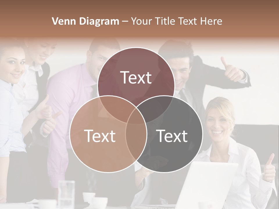 A Group Of Business People Giving Thumbs Up PowerPoint Template