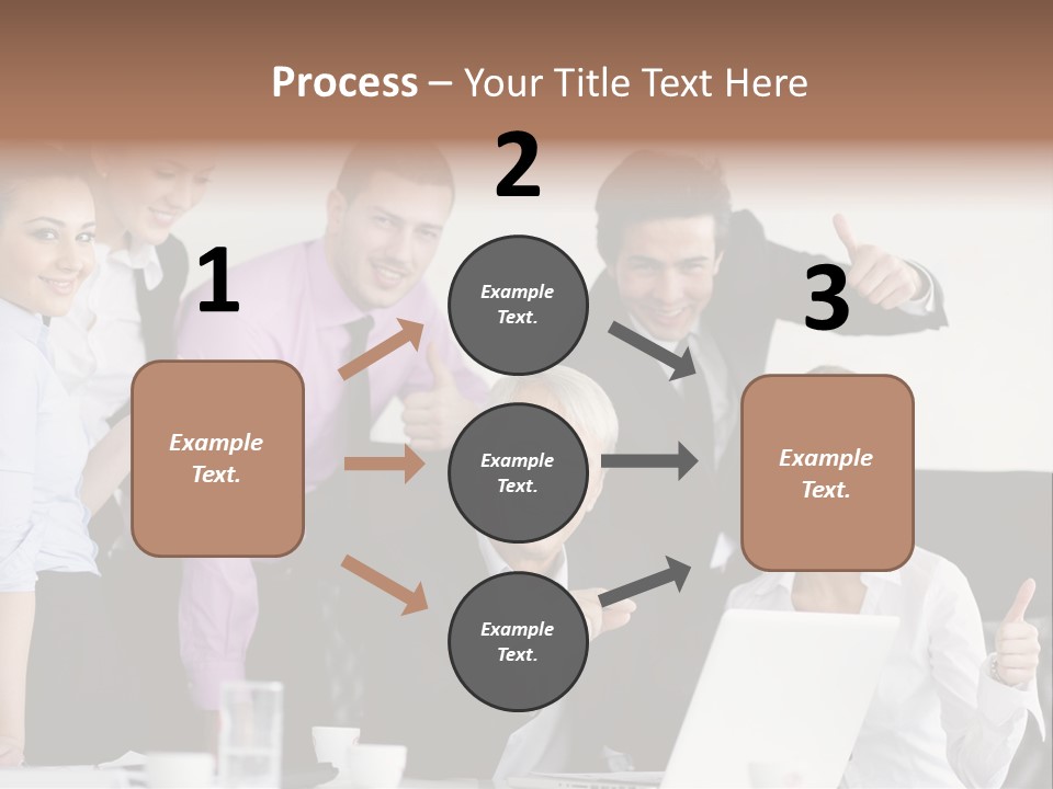 A Group Of Business People Giving Thumbs Up PowerPoint Template