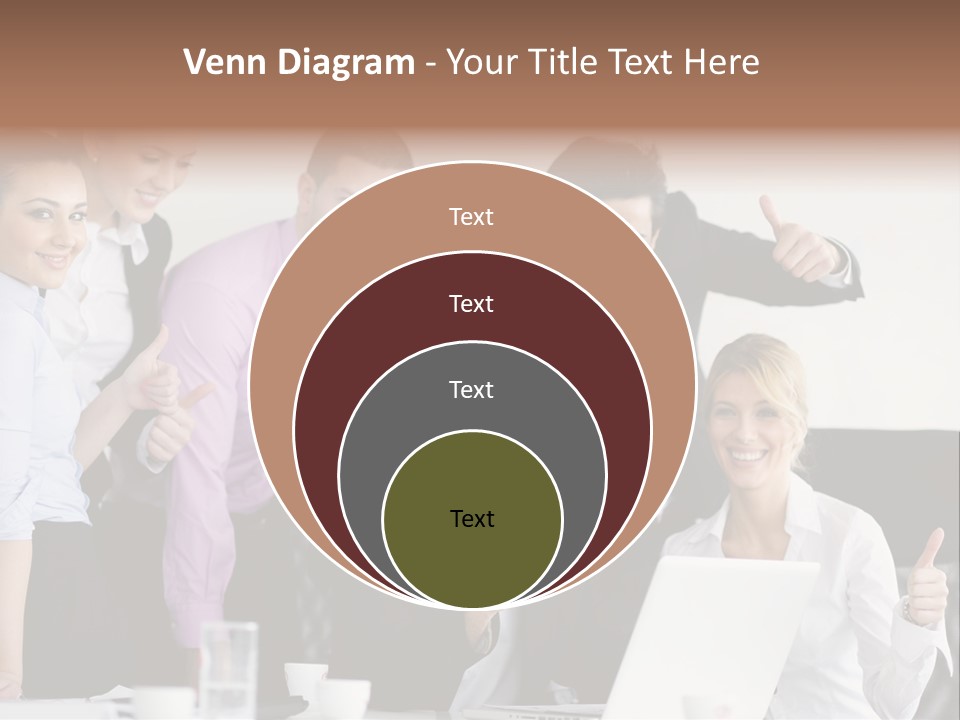 A Group Of Business People Giving Thumbs Up PowerPoint Template