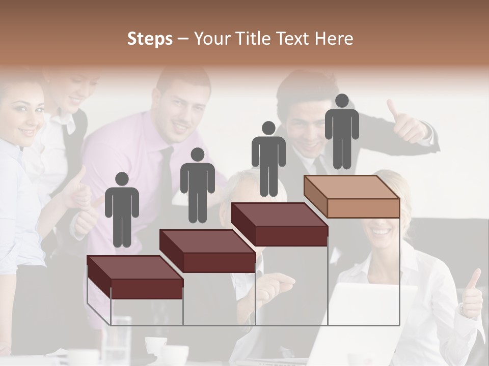 A Group Of Business People Giving Thumbs Up PowerPoint Template