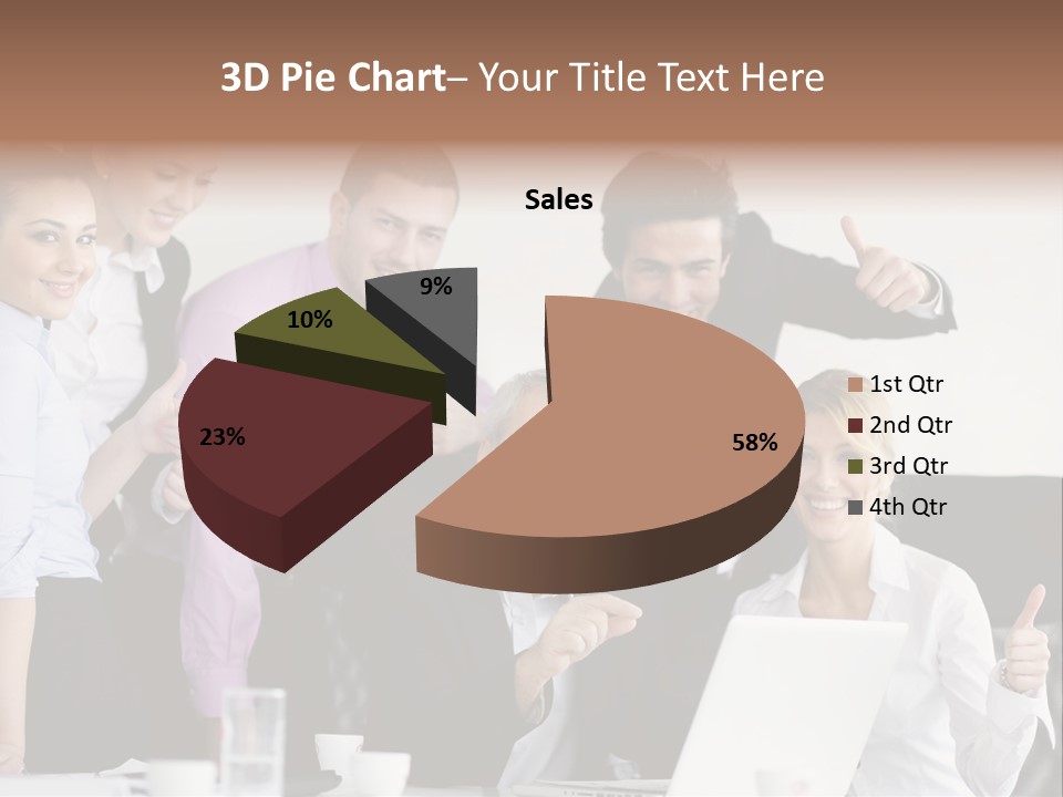 A Group Of Business People Giving Thumbs Up PowerPoint Template