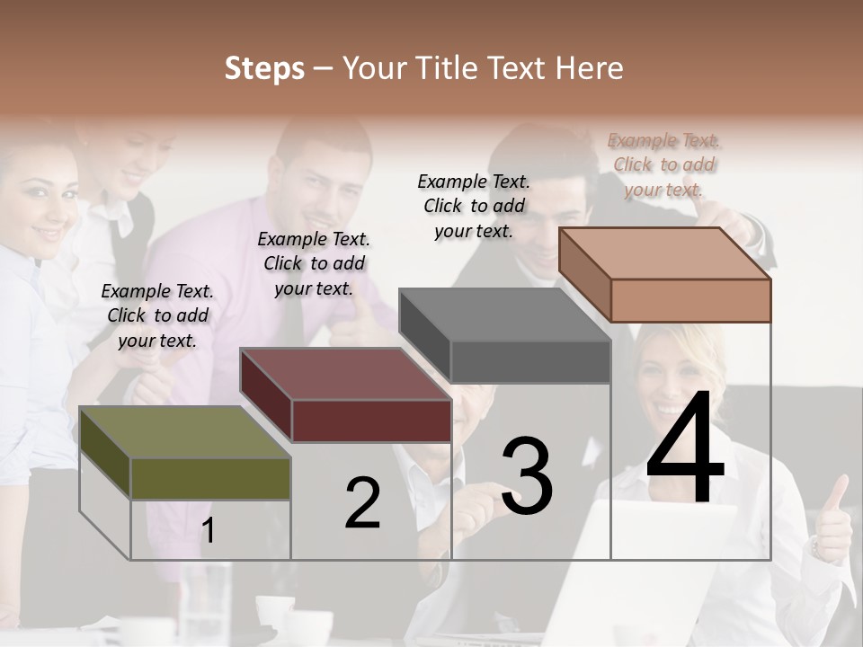A Group Of Business People Giving Thumbs Up PowerPoint Template