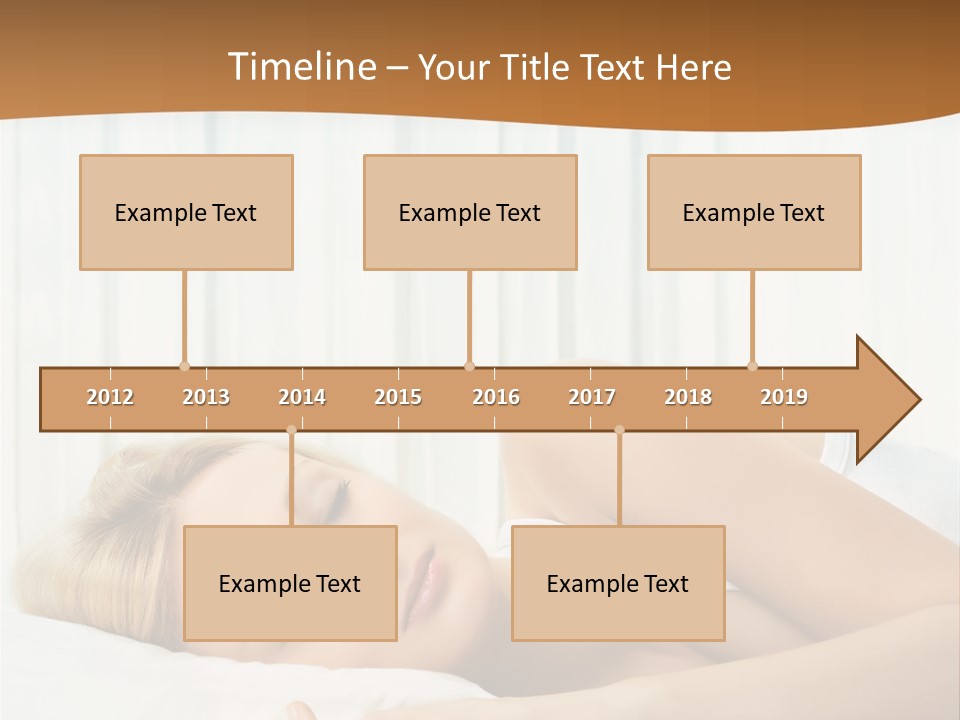 A Woman Sleeping On A Bed With Her Eyes Closed PowerPoint Template