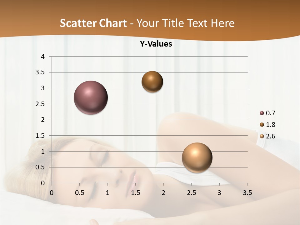 A Woman Sleeping On A Bed With Her Eyes Closed PowerPoint Template