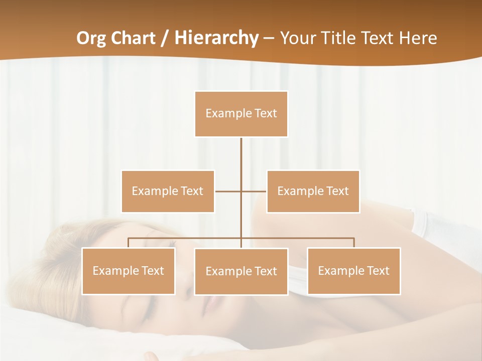 A Woman Sleeping On A Bed With Her Eyes Closed PowerPoint Template