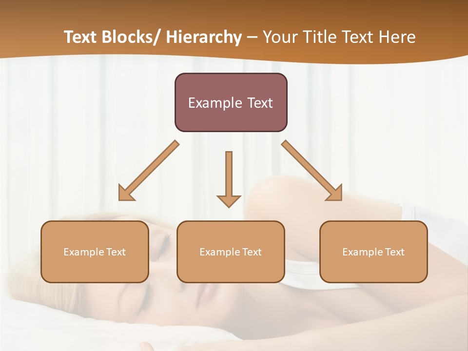 A Woman Sleeping On A Bed With Her Eyes Closed PowerPoint Template