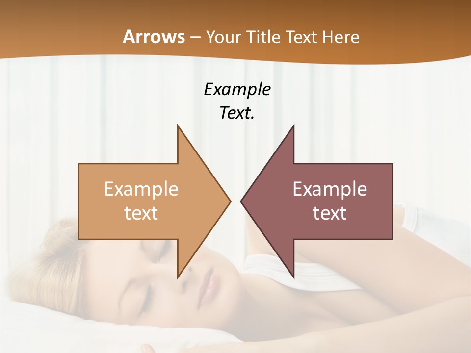 A Woman Sleeping On A Bed With Her Eyes Closed PowerPoint Template