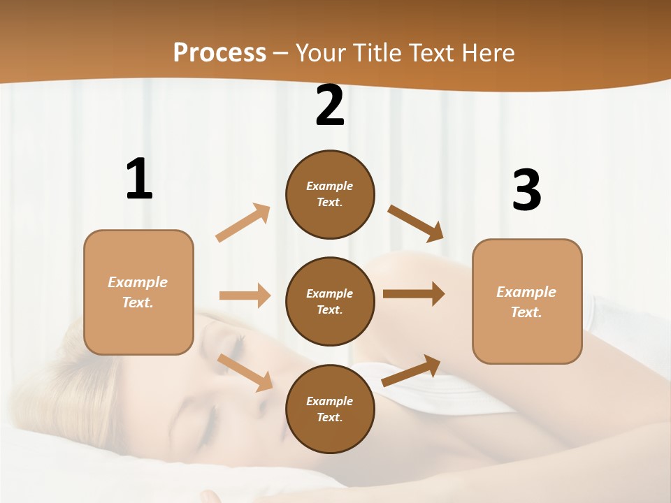 A Woman Sleeping On A Bed With Her Eyes Closed PowerPoint Template