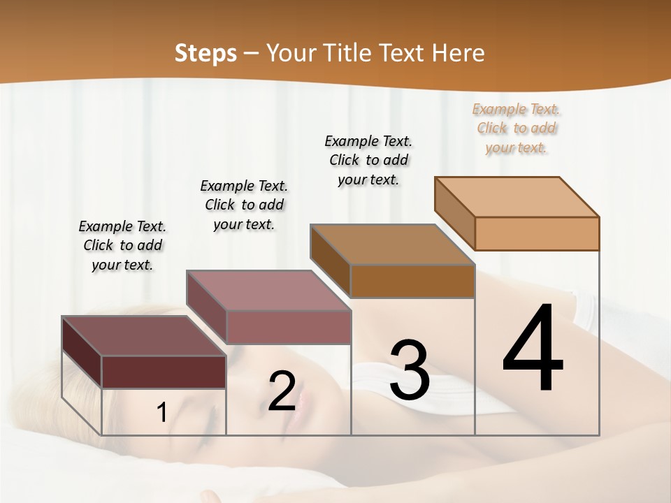 A Woman Sleeping On A Bed With Her Eyes Closed PowerPoint Template