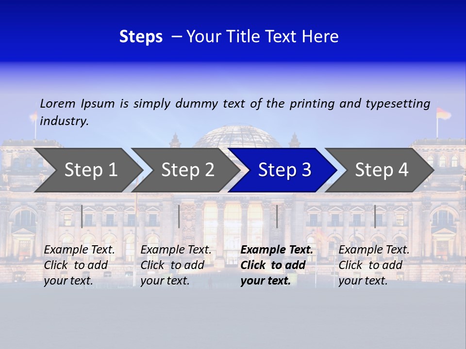 A Large Building With A Dome On Top Of It PowerPoint Template
