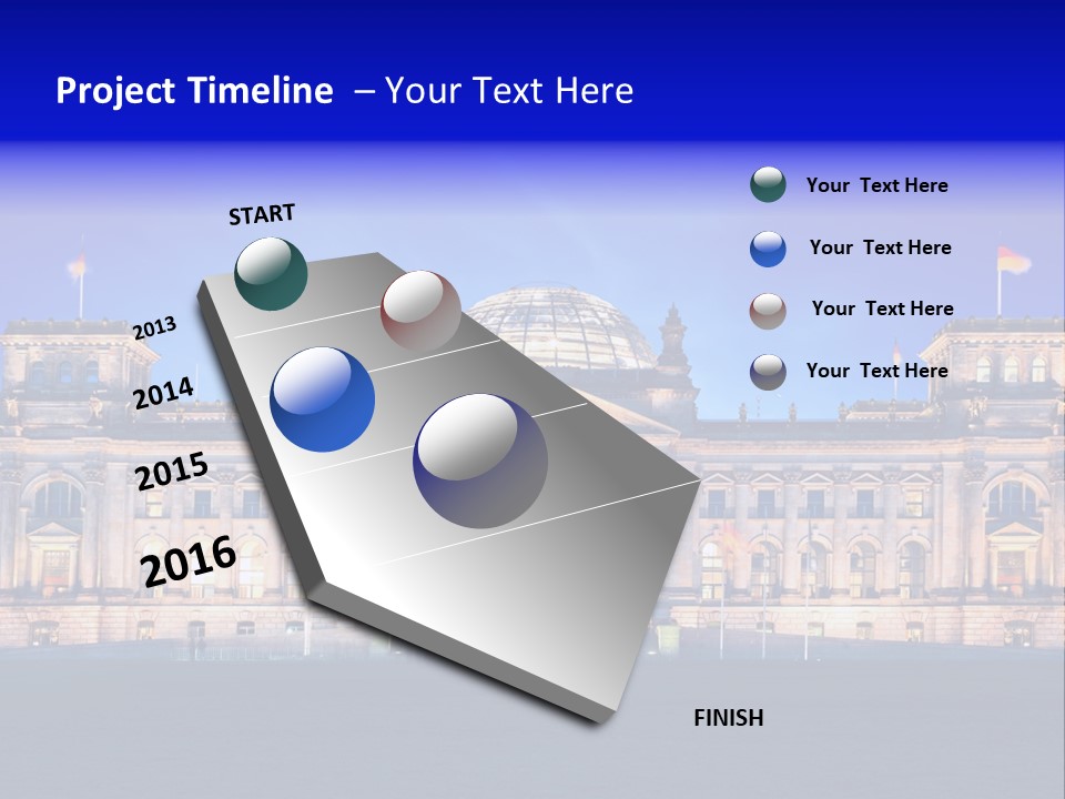 A Large Building With A Dome On Top Of It PowerPoint Template
