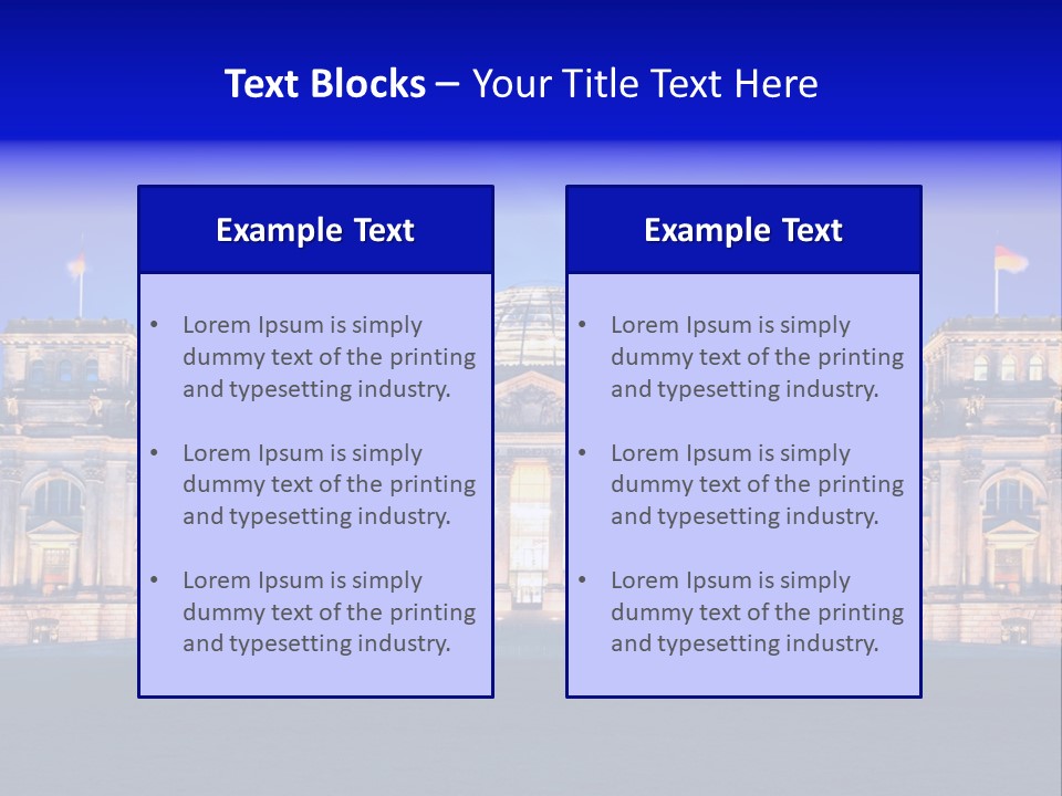 A Large Building With A Dome On Top Of It PowerPoint Template