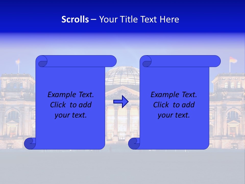 A Large Building With A Dome On Top Of It PowerPoint Template