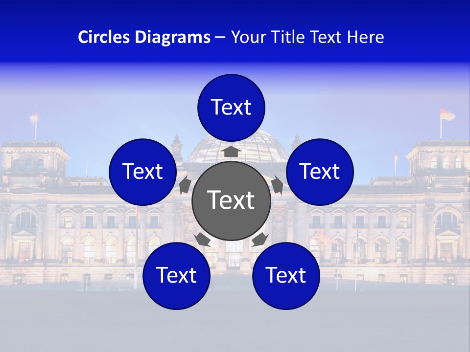 A Large Building With A Dome On Top Of It PowerPoint Template