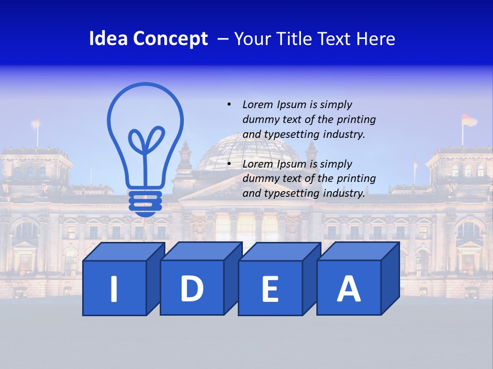 A Large Building With A Dome On Top Of It PowerPoint Template